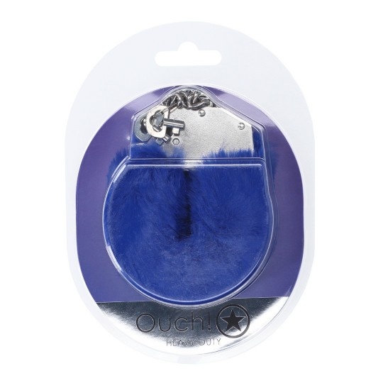 HEAVY-DUTY FLUFFY HANDCUFFS - NAVY