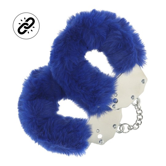 HEAVY-DUTY FLUFFY HANDCUFFS - NAVY