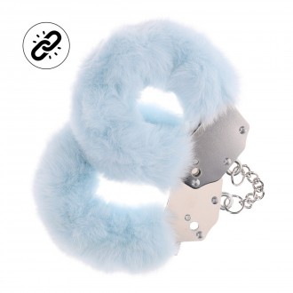 HEAVY-DUTY FLUFFY HANDCUFFS - POWDER BLUE