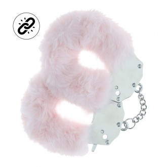 HEAVY-DUTY FLUFFY HANDCUFFS - POWDER PINK