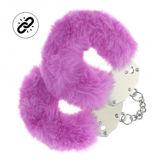 HEAVY-DUTY FLUFFY HANDCUFFS - PURPLE