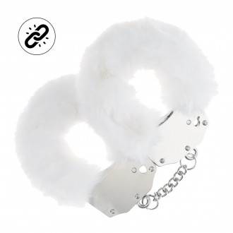 HEAVY-DUTY FLUFFY HANDCUFFS - WHITE