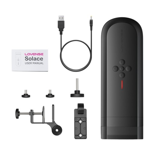 SOLACE - APP-CONTROLLED AUTOMATIC THRUSTING MALE MASTURBATOR - BLACK