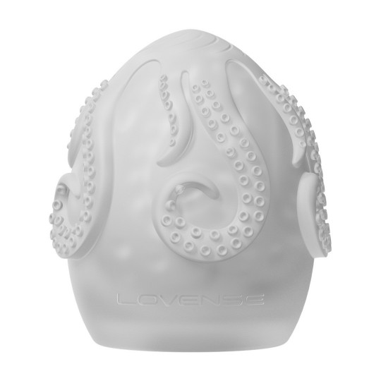 KRAKEN - SINGLE - SOFT STRETCHY EGG MASTURBATOR - WHITE