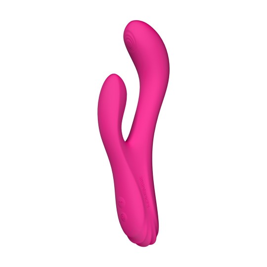 OSCI 3 - OSCILLATING VIBRATING AND HEATING RABBIT VIBRATOR - PINK
