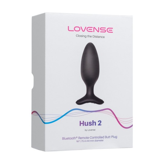 HUSH 2 - APP-CONTROLLED VIBRATING BUTT PLUG - 1.75 / 4,4 CM - BLACK