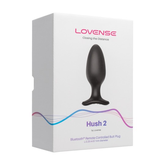 HUSH 2 - APP-CONTROLLED VIBRATING BUTT PLUG - 2.25 / 5,7 CM - BLACK