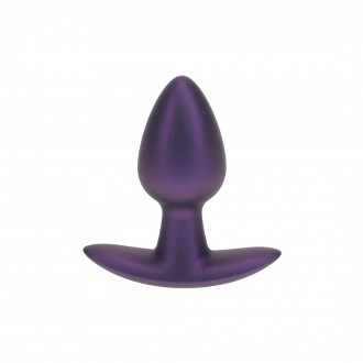 SMOOTH SILICONE ANAL PLUG - SMALL - 2.6 / 6,5 CM - METALLIC PURPLE