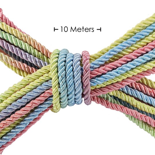 CUERDA DE BONDAGE DE POLIÉSTER - 32.8 FT / 10 M - MULTICOLOR PASTEL