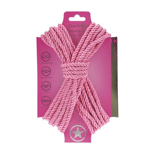 CUERDA DE POLIÉSTER PARA ATAR - 32.8 FT / 10 M - ROSA