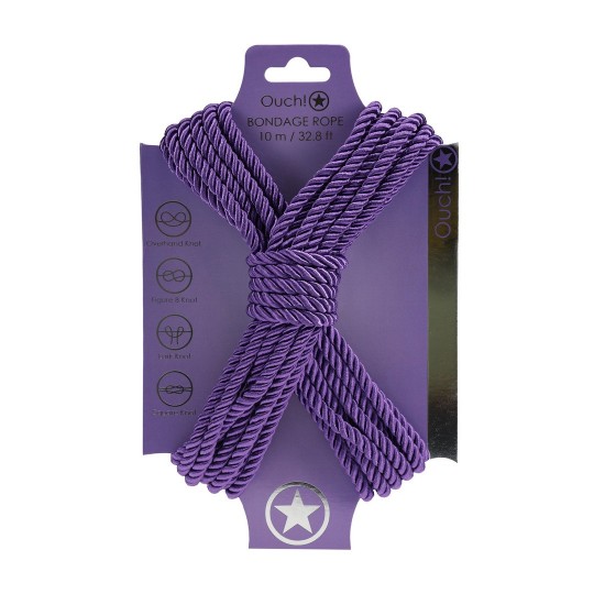 CUERDA DE POLIÉSTER PARA ATAR - 32.8 FT / 10 M - PÚRPURA