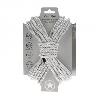 CUERDA DE POLIÉSTER PARA ATAR - 32.8 FT / 10 M - PLATA