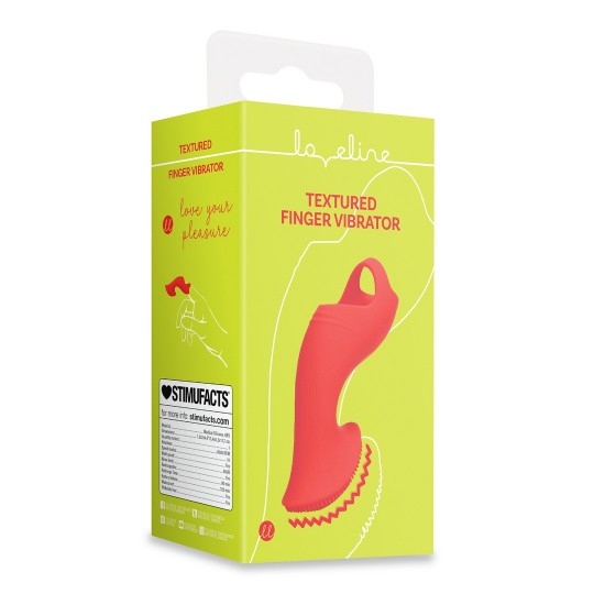 VIBRADOR DE DEDO TEXTURIZADO - ROJO AMANECER