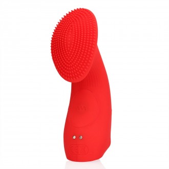 VIBRADOR DE DEDO TEXTURIZADO - ROJO AMANECER
