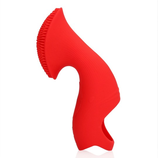 VIBRADOR DE DEDO TEXTURIZADO - ROJO AMANECER