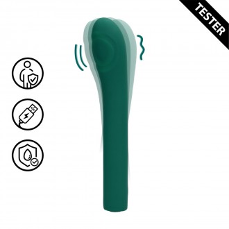 VIBRADOR G-SPOT DE ONDA DE PULSO - CRISTAL VERDE - TESTER