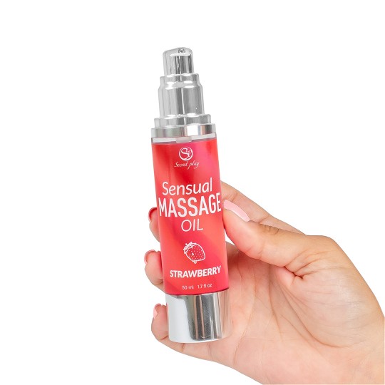 HUILE DE MASSAGE AROMATISÉE À LA FRAISE 50 ML SECRET PLAY