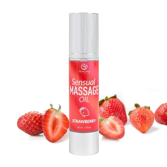 HUILE DE MASSAGE AROMATISÉE À LA FRAISE 50 ML SECRET PLAY