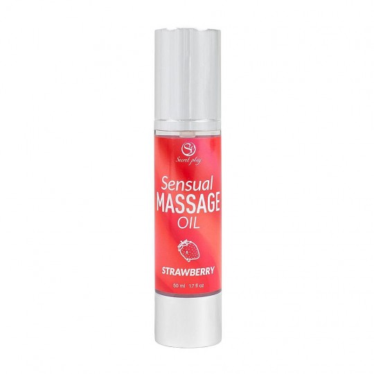 OLIO DA MASSAGGIO AROMATIZZATO ALLA FRAGOLA 50 ML SECRET PLAY