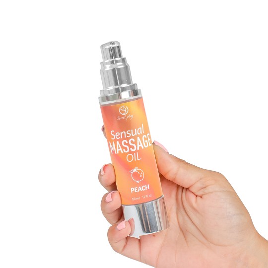 ÓLEO DE MASSAGEM AROMA PÊSSEGO 50 ML SECRET PLAY