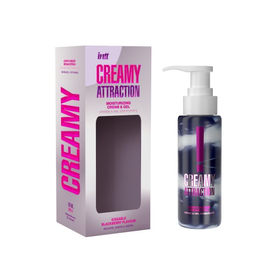 LOTION CRÉMEUSE POUR LES BAISERS CREAMY ATTRACTION ARÔME DE MÛRE INTT 100ML