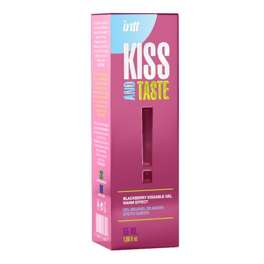 GEL BEIJÁVEL COM EFEITO CALOR KISS AND TASTE AROMA AMORA INTT 55ML
