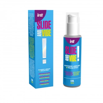 LUBRICANTE A BASE DE AGUA CON VIBRACIÓN SLIDE AND VIBE 35ML INTT