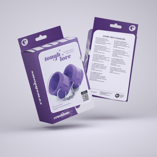 ALGEMAS DE VELCRO TOUGH LOVE COM CORRENTE DE 40CM EXTRA CRUSHIOUS ROXO