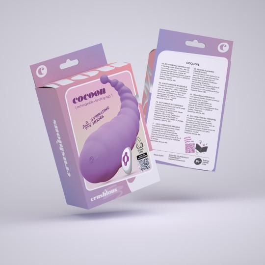 COCOON ŒUF VIBRANT RECHARGEABLE AVEC TÉLÉCOMMANDE SANS FIL CRUSHIOUS VIOLET