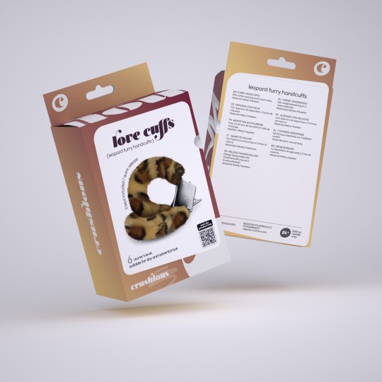 LOVE CUFFS FURRY HANDCUFFS CRUSHIOUS LEOPARD