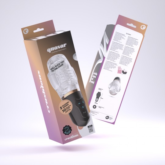 QUASAR MASTURBATEUR RECHARGEABLE AVEC ASPIRATION CRUSHIOUS