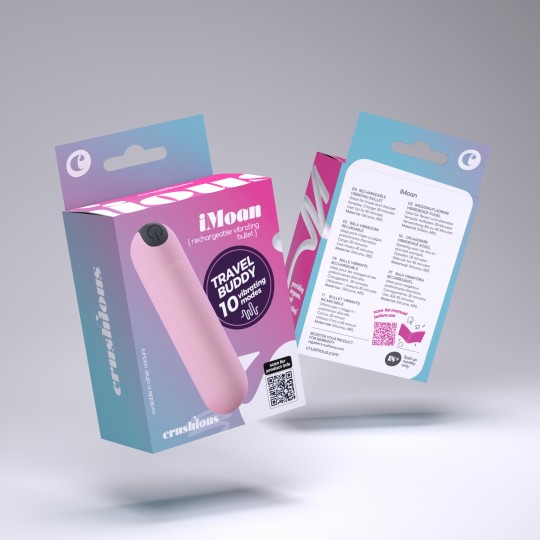 5 + 1 GRATUITO IMOAN PROIETTILE VIBRANTE RICARICABILE ROSA PASTELLO CRUSHIOUS