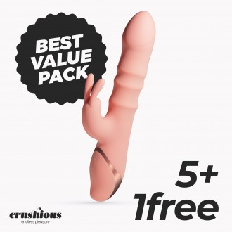 PACK 5 + 1 GRATUIT VIBRATEUR RINGLORD RABBIT CRUSHIOUS