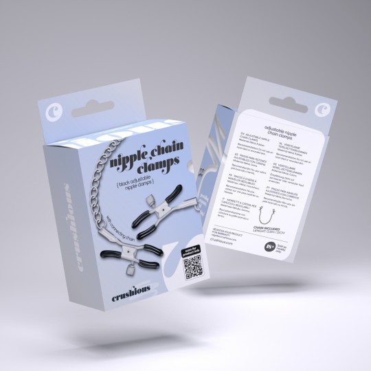 SILVER NIPPLE CHAIN CLAMPS CRUSHIOUS