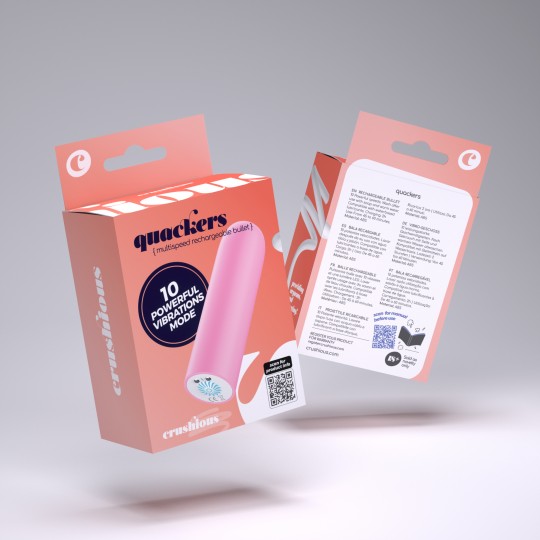QUACKERS PROIETTILE VIBRANTE ROSA USB RICARICABILE CRUSHIOUS