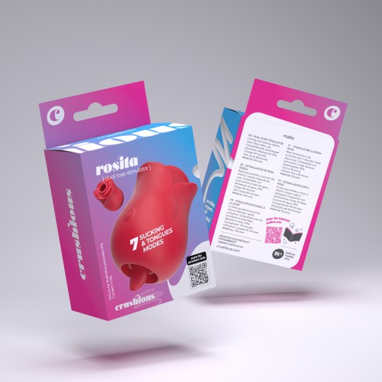 PACK DE 24 ROSITA ESTIMULADOR DE CLÍTORIS CON LENGUA CRUSHIOUS