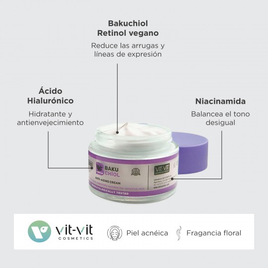 CREMA DEL GIORNO BAKUCHIOL ANTI-AGING VIT VIT COSMETICS 50ML