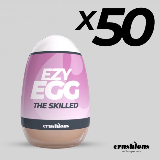 УПАКОВКА ИЗ 50 ЯИЦ CRUSHIOUS EZY EGG ИСКУСНОЕ ЯЙЦО-МАСТУРБАТОР