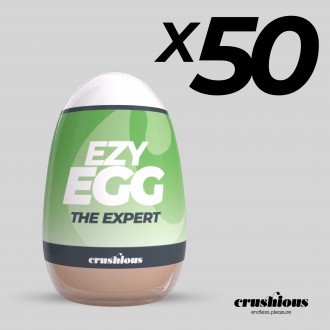 CONFEZIONE DA 50 UOVO MASTURBATORE EZY EGG THE EXPERT CRUSHIOUS