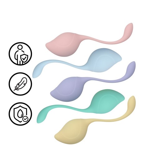 LOVELINE PELVIC STEM KEGEL KIT 5 PIECES MULTICOLOR