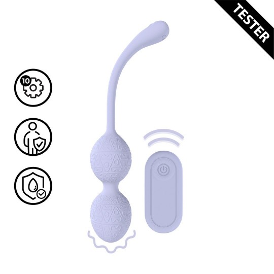 VIBRATING BEAD KEGEL WITH REMOTE CONTROL - LAVENDER - TESTER