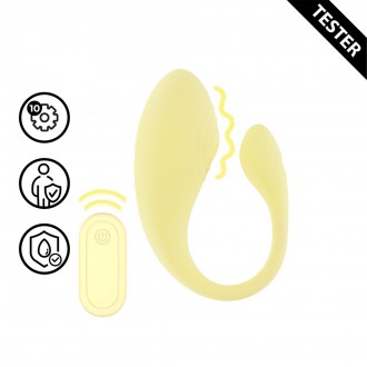 ВИБРИРУЮЩИЙ ВИБРАТОР ДЛЯ ТОЧКИ G С ДИСТАНЦИОННЫМ УПРАВЛЕНИЕМ - ЖЕЛТЫЙ - ТЕСТЕР