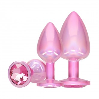 PARIS COLLECTION - METAL ANAL PLUG SET - PINK