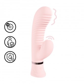 MYSTIQUE - VIBRADOR CONEJITO ESTRIADO - ROSA
