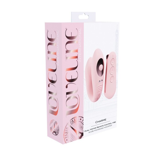 LOVELINE CHARME REMOTE CONTROL DUAL MOTOR VIBE PINK 