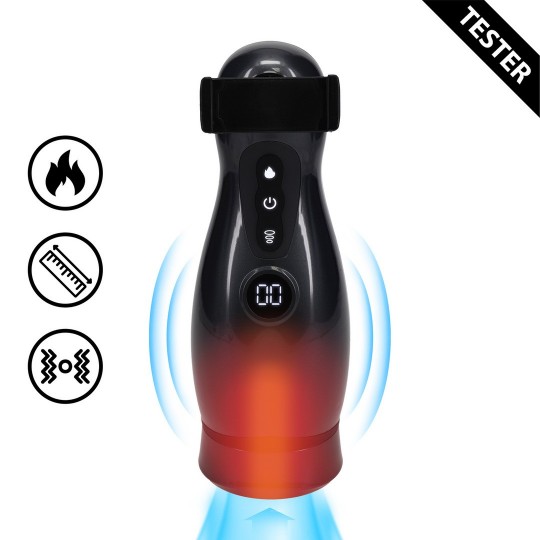 VIRTUO - ВСАСЫВАЮЩИЙ И ВИБРАЦИОННЫЙ МАСТУРБАТОР-НАСОС С КРЕПЛЕНИЕМ ДЛЯ ТЕЛЕФОНА - ОРУЖЕЙНЫЙ МЕТАЛЛ - ТЕСТЕР