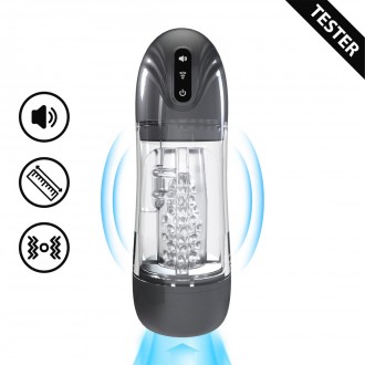 SONICPULL - ВСАСЫВАЮЩИЙ И ВИБРАЦИОННЫЙ МАСТУРБАТОР-НАСОС - МУЛЬТИМЕДИЙНЫЙ УЛУЧШЕННЫЙ - ОРУЖЕЙНЫЙ МЕТАЛЛ - ТЕСТЕР