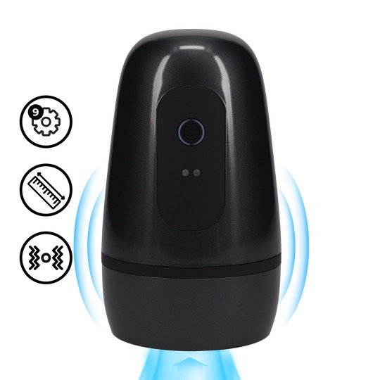 PULSAR - NEGATIVE PRESSURE SUCTION AND VIBRATION MASTURBATOR PUMP - GUN METAL