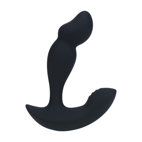 LEVELZ LIQUID SILICONE PROSTATE STIMULATOR WITH DUAL MOTOR AND REMOTE CONTROL BLACK 