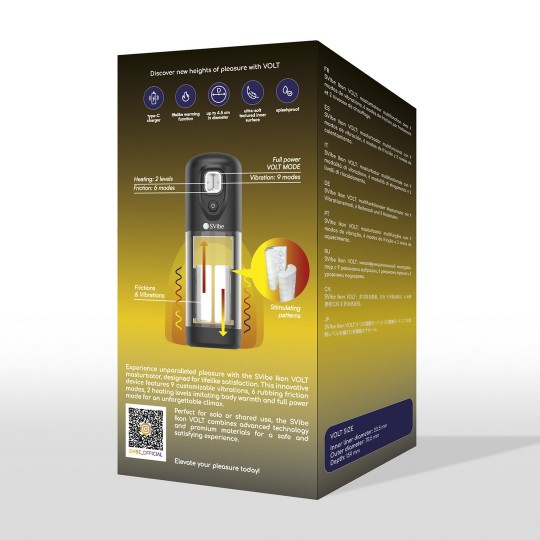 IKON VOLT - МАСТУРБАДОР CALENTADOR VIBRANTE TRANSPARENTE